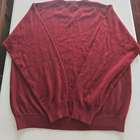 Eddie Bauer Sweater Men XL Red Long Sleeve Crew Neck Knit Gorpcore New - Picture 10 of 10